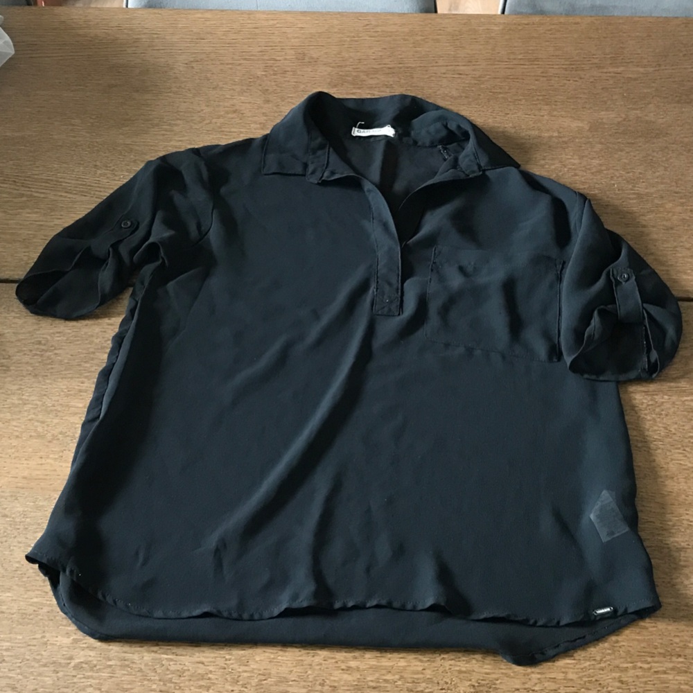 Garage Black Women's Casual Sheer Shirt